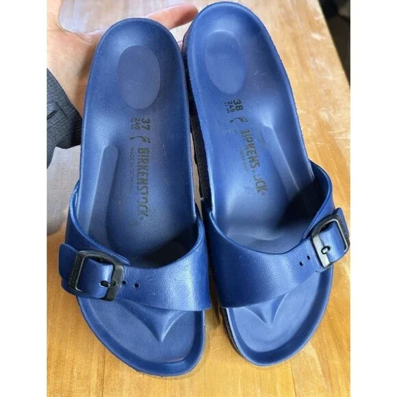 Birkenstock Madrid Eva Navy Slide Sandals EU Size 37 Boho Hippie casual normcore - Picture 14 of 16